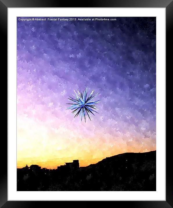 Guiding Star Watercolour Framed Mounted Print by Abstract  Fractal Fantasy