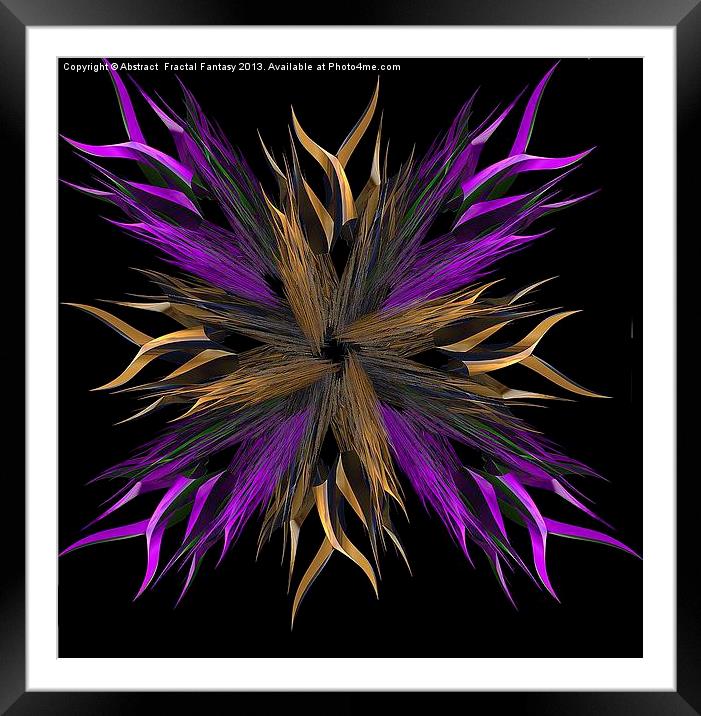 Flaming Forks Framed Mounted Print by Abstract  Fractal Fantasy