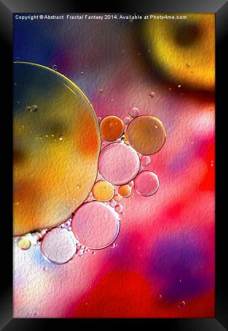 Bubbles Paint Framed Print by Abstract  Fractal Fantasy