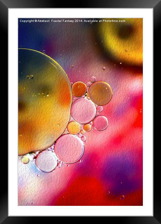 Bubbles Paint Framed Mounted Print by Abstract  Fractal Fantasy
