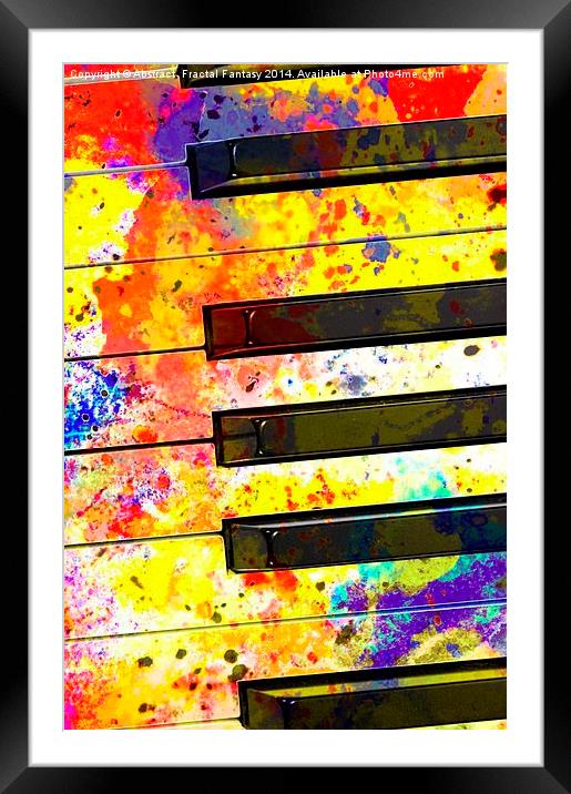 Colour Keys Framed Mounted Print by Abstract  Fractal Fantasy