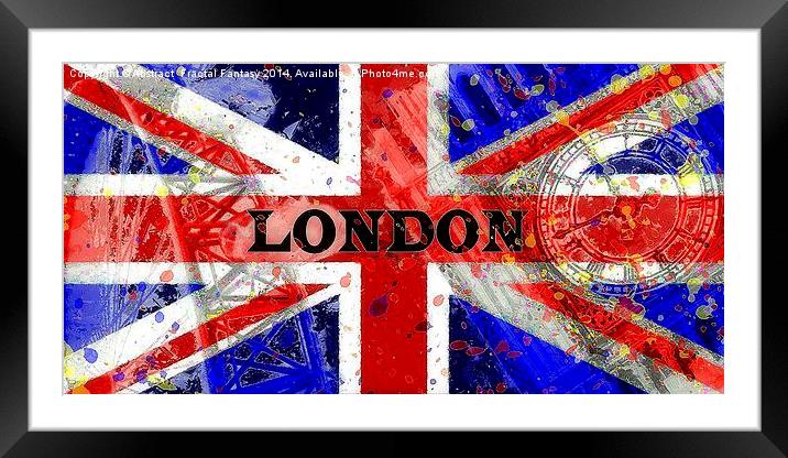 London Framed Mounted Print by Abstract  Fractal Fantasy