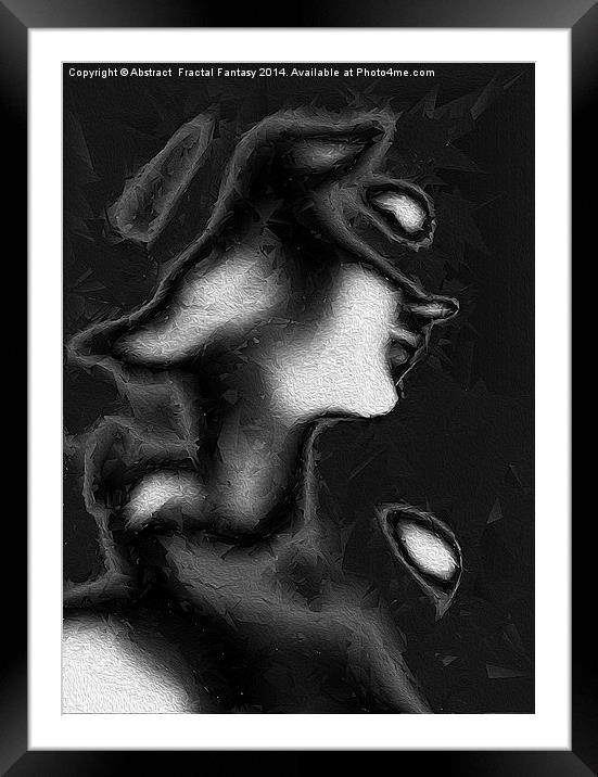 Abstract Female Framed Mounted Print by Abstract  Fractal Fantasy