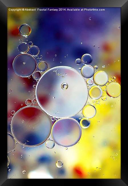 Bubbles Abstract Framed Print by Abstract  Fractal Fantasy