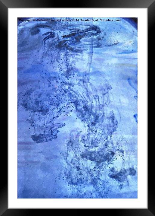 Abstract watercolour of watercolour paint in water Framed Mounted Print by Abstract  Fractal Fantasy