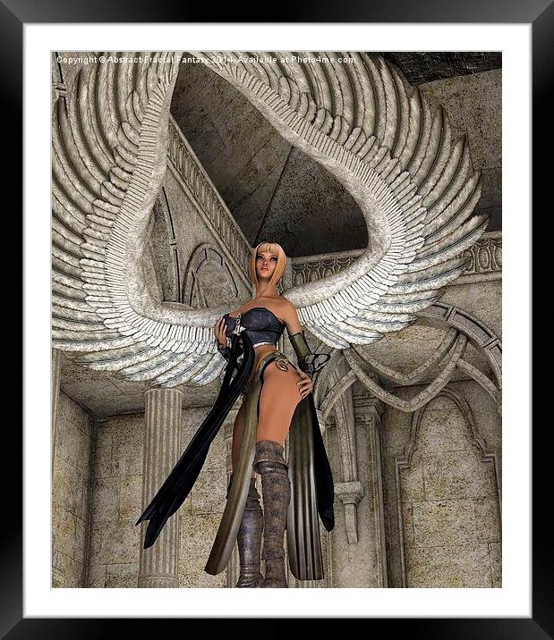 Fantasy winged female Framed Mounted Print by Abstract  Fractal Fantasy