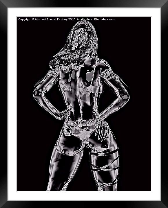 Toxic sexy pop art Lady  Framed Mounted Print by Abstract  Fractal Fantasy
