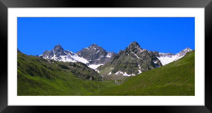 Alpine Vista Framed Mounted Print by Alex Hynes