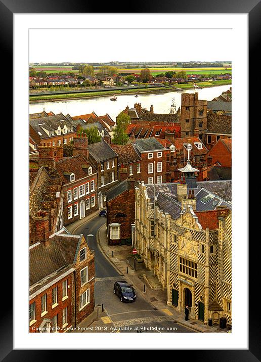 Historic Kings Lynn Rooftop View Framed Mounted Print by Jackie Forrest