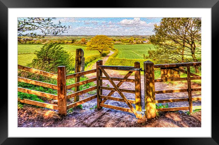 Roseberry Topping Pathway Yorkshire Framed Mounted Print by Cass Castagnoli