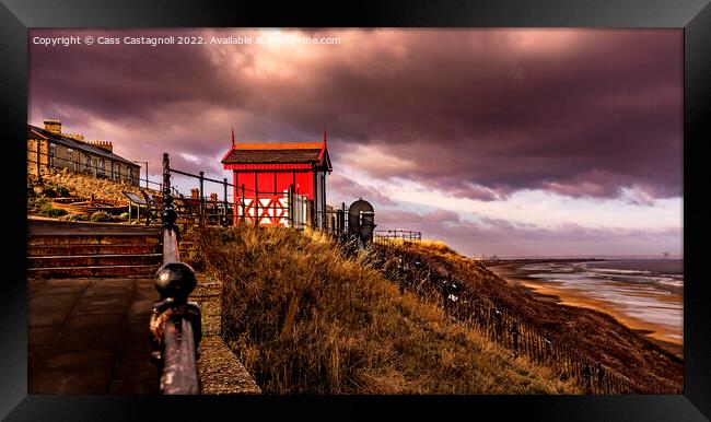 Saltburn by the Sea - Storm Warning Framed Print by Cass Castagnoli