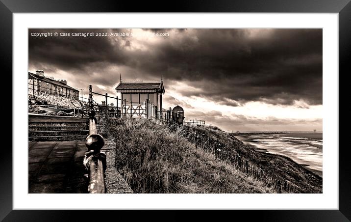 Saltburn by the Sea - Storm Warning Framed Mounted Print by Cass Castagnoli