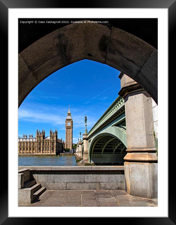 Westminster Bridge and the Houses of Parliament Framed Mounted Print by Cass Castagnoli