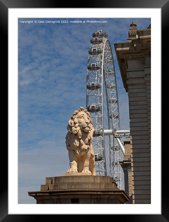 The Southbank Lion Framed Mounted Print by Cass Castagnoli