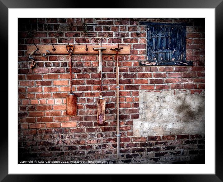 Old Tools on wall Framed Mounted Print by Cass Castagnoli