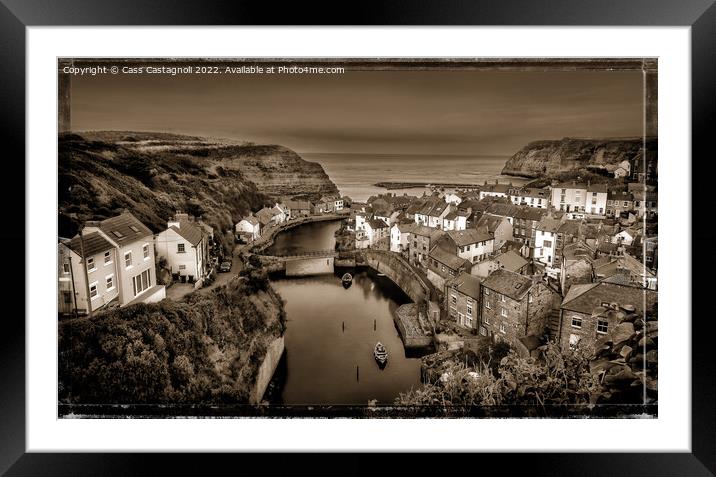 Staithes - Silent Night Framed Mounted Print by Cass Castagnoli