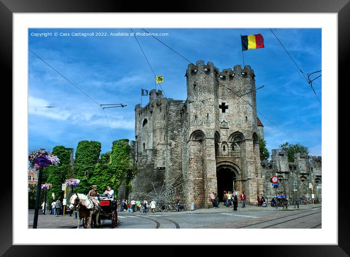 Ghent Castle of the Counts, Belgium Framed Mounted Print by Cass Castagnoli