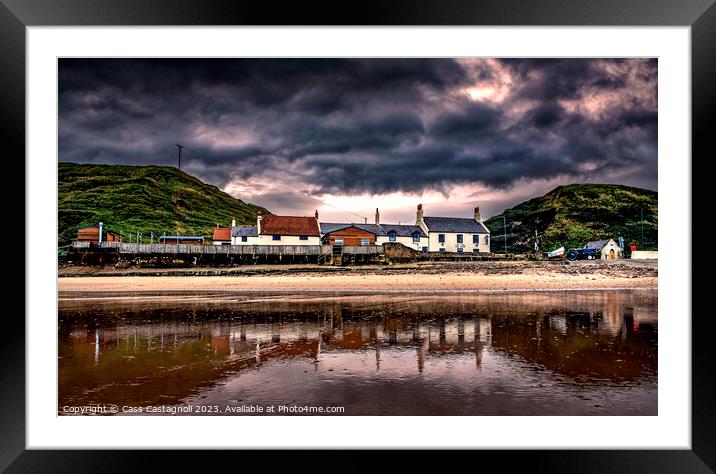 Reflections of The Ship Inn - Saltburn-by-the-Sea Framed Mounted Print by Cass Castagnoli