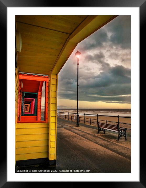 Rainbow Chalets - Saltburn-by-the-Sea Framed Mounted Print by Cass Castagnoli