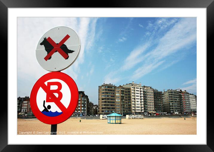 Welcome to Ostend - Belgium Framed Mounted Print by Cass Castagnoli
