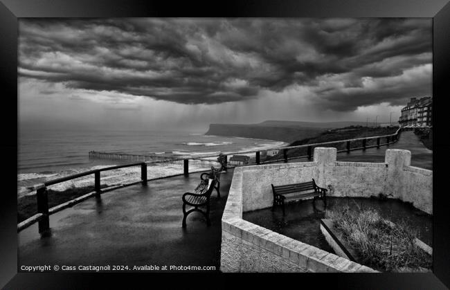 Storm - Saltburn-by-the-Sea Framed Print by Cass Castagnoli