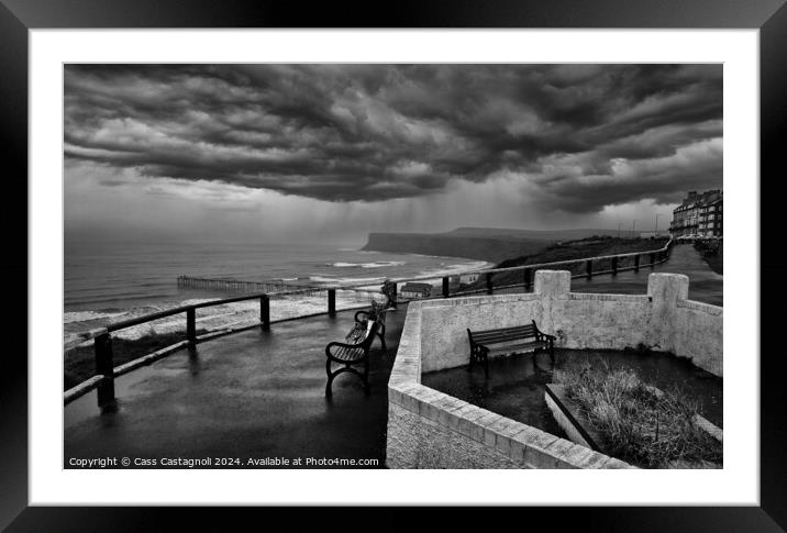 Storm - Saltburn-by-the-Sea Framed Mounted Print by Cass Castagnoli