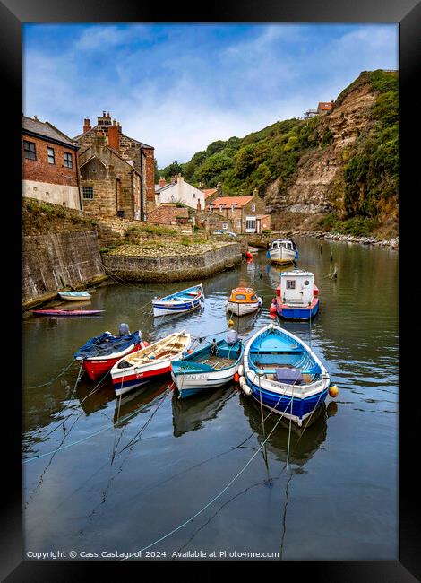 Staithes Boats Framed Print by Cass Castagnoli