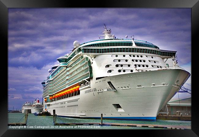 MS Independence of the Seas Framed Print by Cass Castagnoli