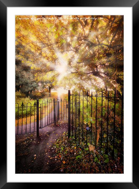 The Kissing Gate Framed Mounted Print by Cass Castagnoli