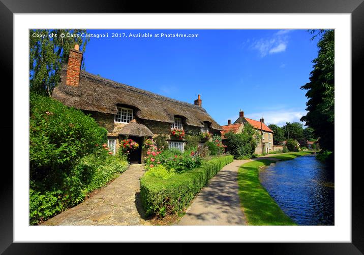 Thornton le Dale Cottage Framed Mounted Print by Cass Castagnoli