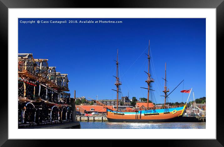 Full size replica of The Endeavour - Whitby Framed Mounted Print by Cass Castagnoli
