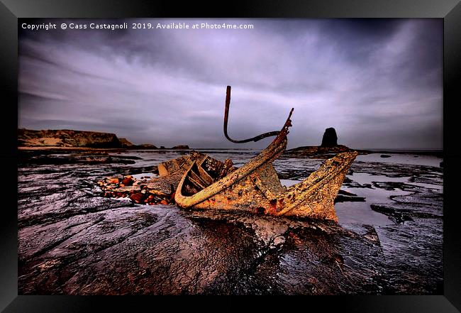 The Fallen Admiral - Saltwick Bay, Whitby Framed Print by Cass Castagnoli