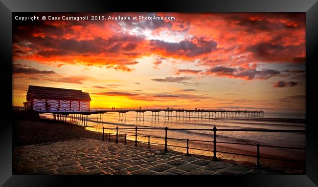 Beneath a Crimson Sky Framed Print by Cass Castagnoli