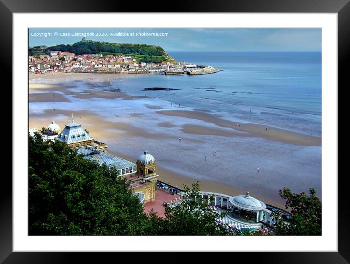 Scarborough Spa complex, castle and harbour  Framed Mounted Print by Cass Castagnoli
