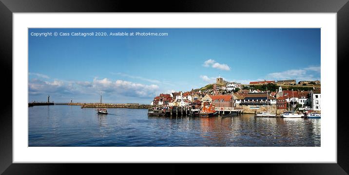 Whitby Harbour Summer Framed Mounted Print by Cass Castagnoli