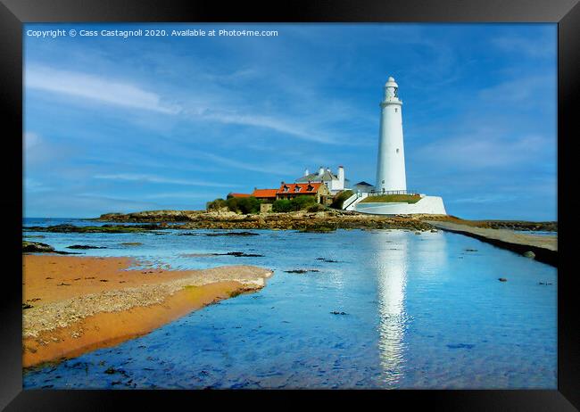 St Marys Lighthouse - Whitley Bay, Tyne and Wear Framed Print by Cass Castagnoli