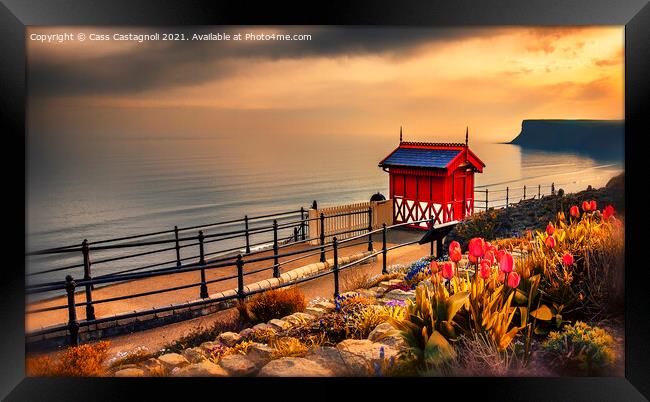 Saltburn in Bloom Framed Print by Cass Castagnoli