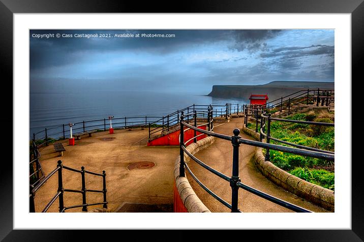 Saltburn-by-the-Sea - A splash of colour Framed Mounted Print by Cass Castagnoli