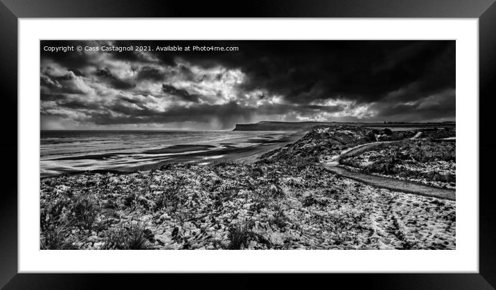 This golden land- Marske-by-the-Sea Framed Mounted Print by Cass Castagnoli