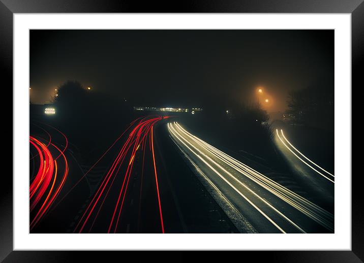 A Night In The Fog Framed Mounted Print by Wesley Wren