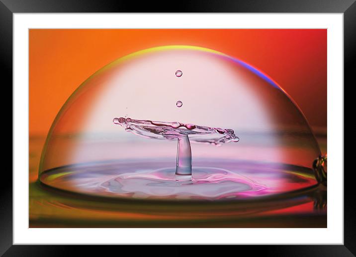 fluid Art bubble splash Framed Mounted Print by Terry Pearce