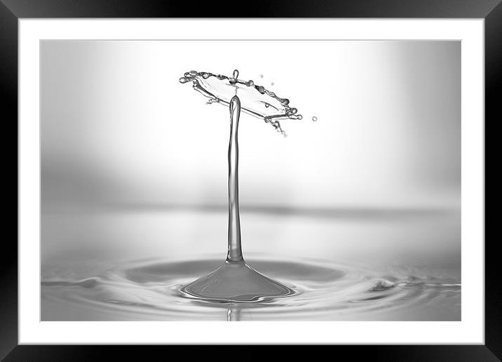 fluid Art droplet splash Framed Mounted Print by Terry Pearce