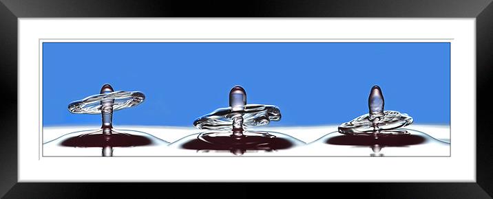 water Drop Splash Art Framed Mounted Print by Terry Pearce