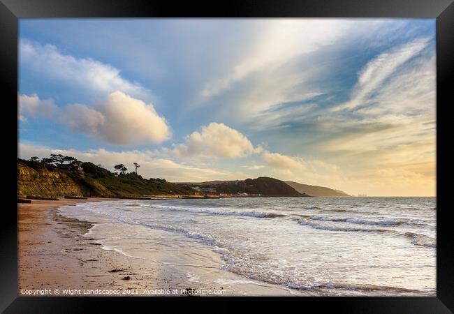 Colwell Bay Beach Isle Of Wight Framed Print by Wight Landscapes
