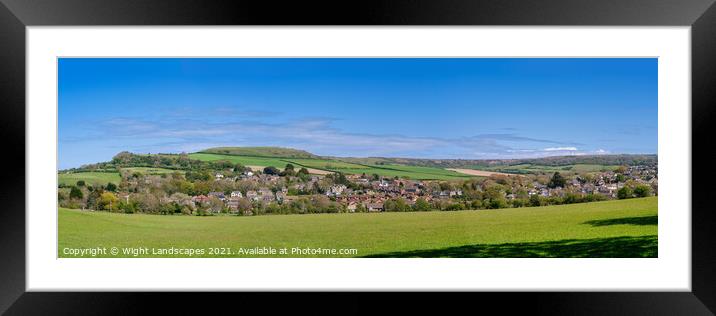 Wroxall Panorama Isle Of Wight Framed Mounted Print by Wight Landscapes