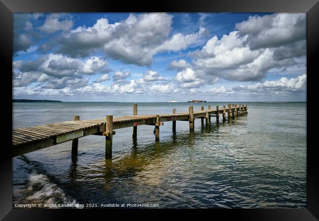 Binstead Jetty Framed Print by Wight Landscapes