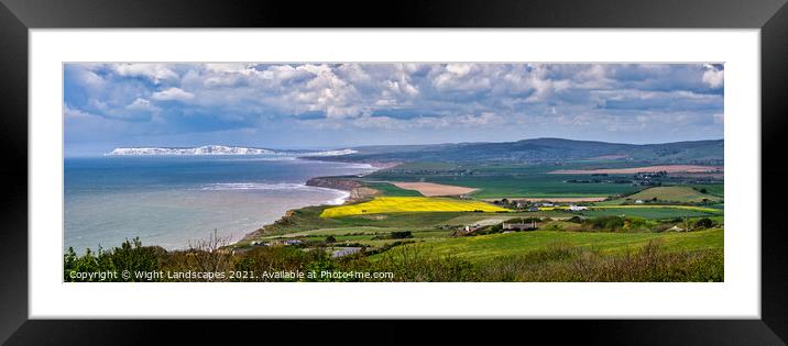 South Wight Panorama Framed Mounted Print by Wight Landscapes