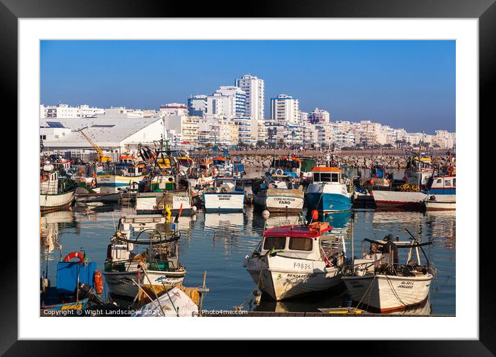 Porto de Pesca Quarteira Algarve Portugal Framed Mounted Print by Wight Landscapes