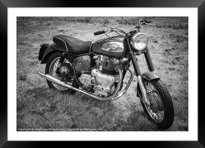 Royal Enfield Classic Motorcycle Framed Mounted Print by Wight Landscapes
