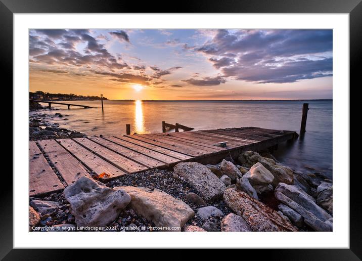 Seaview Pier Sunset Isle Of Wight Framed Mounted Print by Wight Landscapes